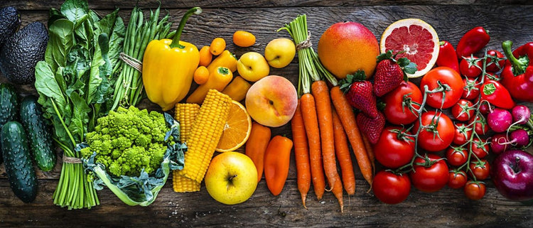 Blog of What Are Polyphenols? which have image veggies arranged in the colors of a rainbow