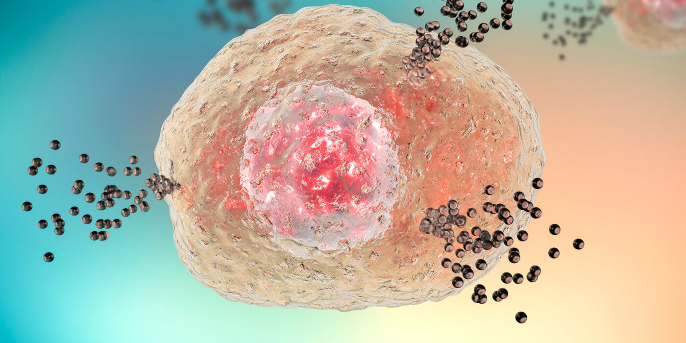 histamine being released by a cell