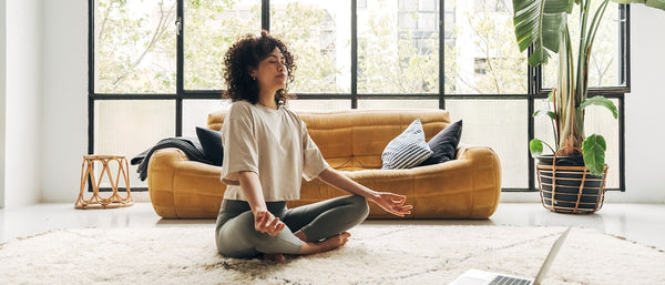 woman meditating