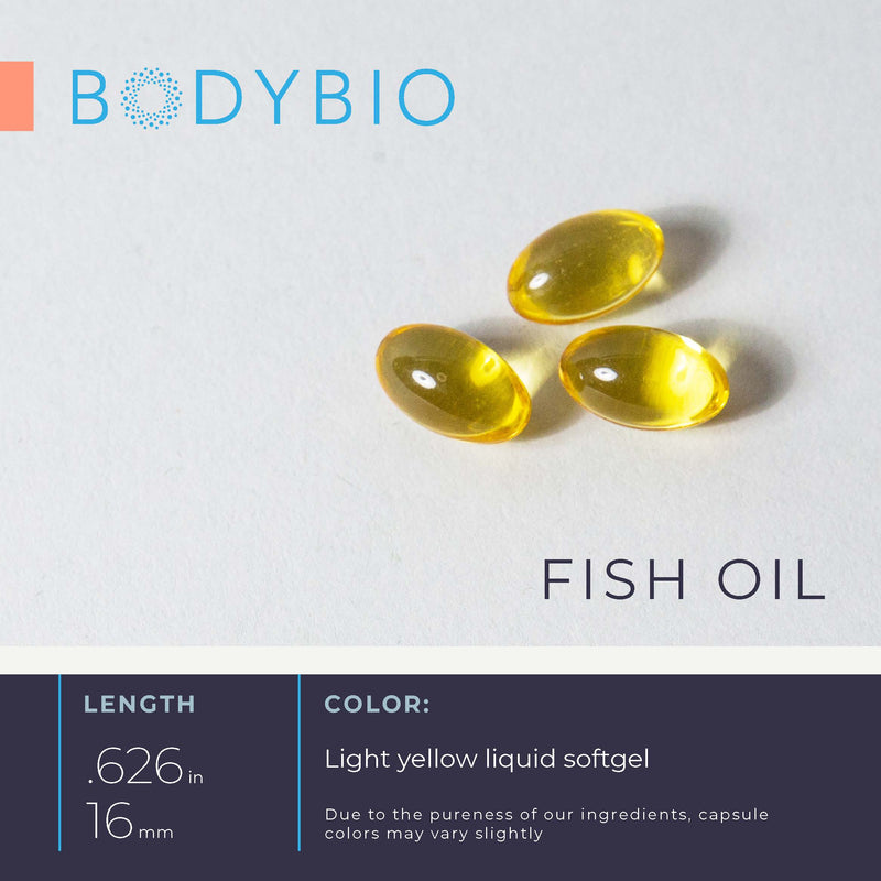 BodyBio Fish Oil, Omega 3 Fatty Acid Supplement